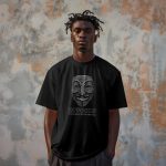 Anonymous Mask Line art bitcoin T-Shirt - Image 4